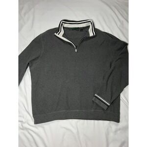 Men's Bobby‎ Jones Grey Quarter Zip Sweater Pullover Size XL